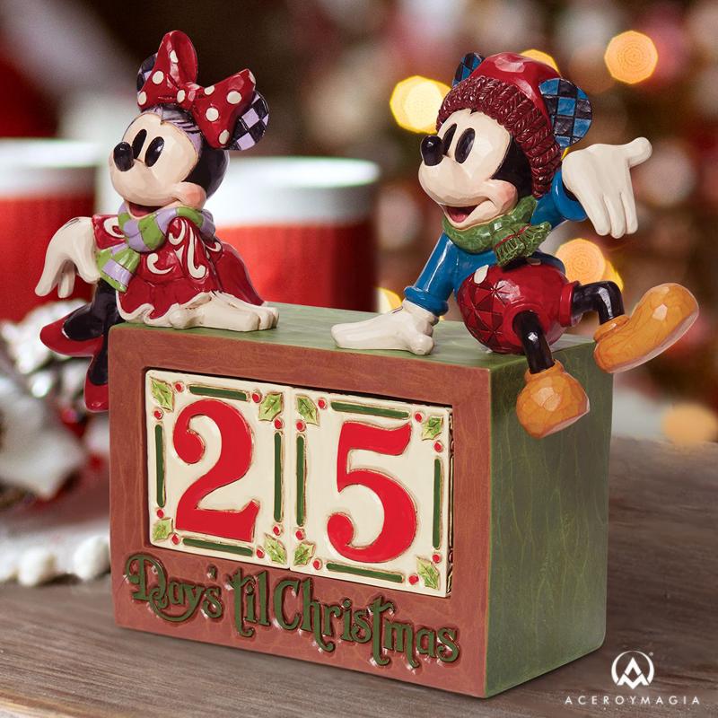 Mickey y Minnie Calendario | Figura Decorativa Disney 18 cm | Enesco