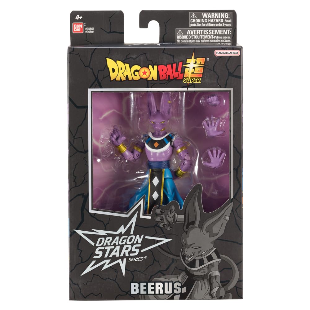 Dragon Ball Super | Figura Beerus Dragon Stars | 17 cm | 17 Puntos de Articulación | Bandai