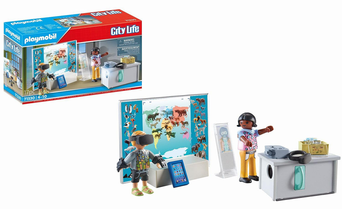 Playmobil Aula Virtual (71330) | Proyector y Gafas de RV | 17 Piezas | +4 Años