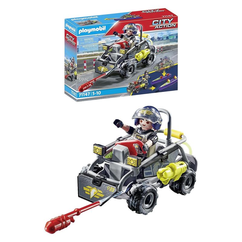 Playmobil Fuerzas Especiales | Quad Multiterreno (71147) | 59 Piezas | +5 Años