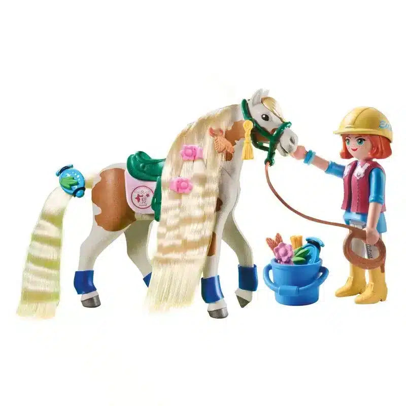 Playmobil Horses of Waterfall | Ellie con Caballo | Accesorios para la Crin | Playmobil