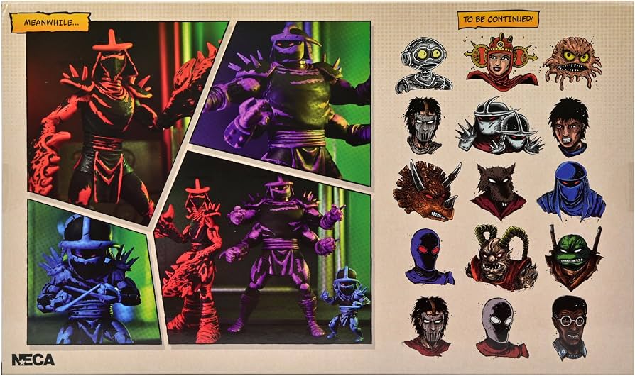 Shredder Clones Box Set | Pack 3 Figuras TMNT Mirage Comics | 18cm Articuladas | Edición Limitada | NECA