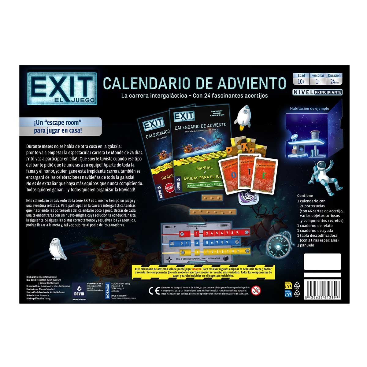 Exit: Calendario de Adviento | Escape Room Navideño | 1-4 Jugadores | +10 Años | Kosmos – Devirr