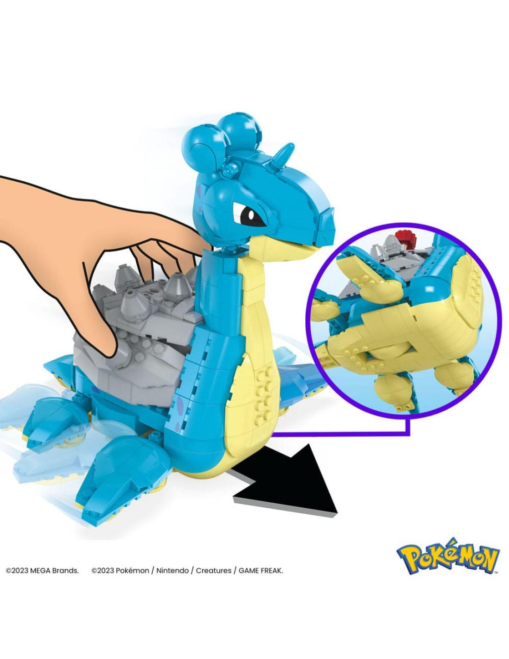 Figura mattel mega construx pokemon lapras