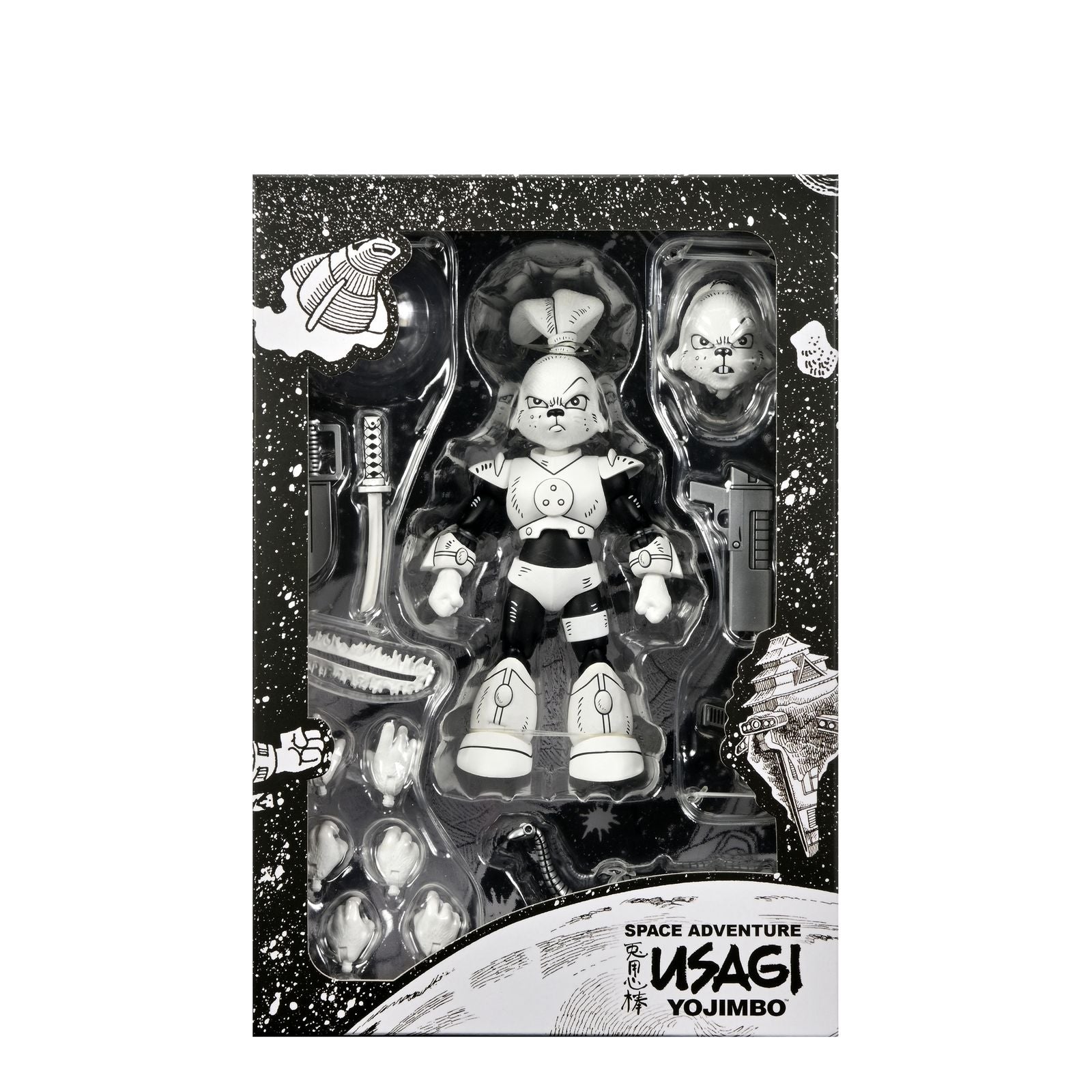 Figura NECA | Space Usagi Yojimbo Black & White | Scale Action | 18 cm | Coleccionista