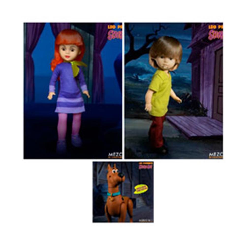 Set 6 Figuras Mezco Toyz Scooby-Doo Mystery Inc | Living Dead Dolls Build A Figure | 25cm