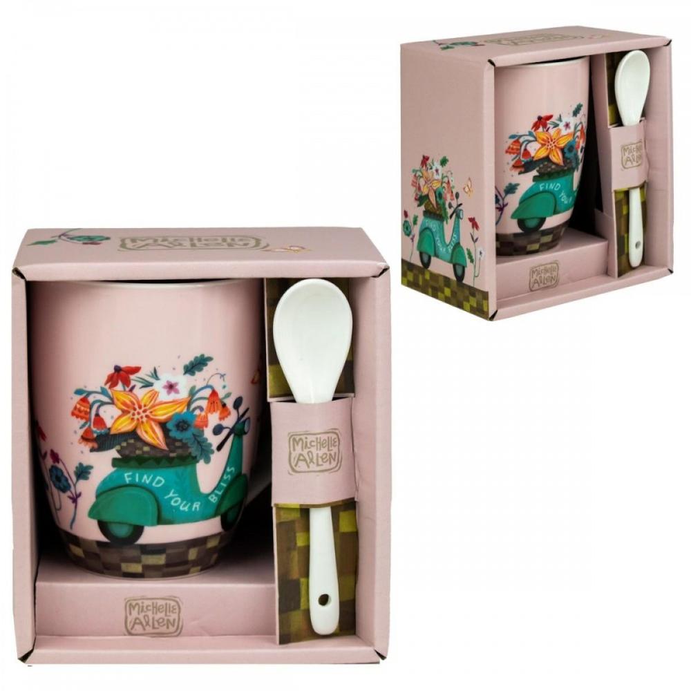 Taza cermica con cuchara enesco