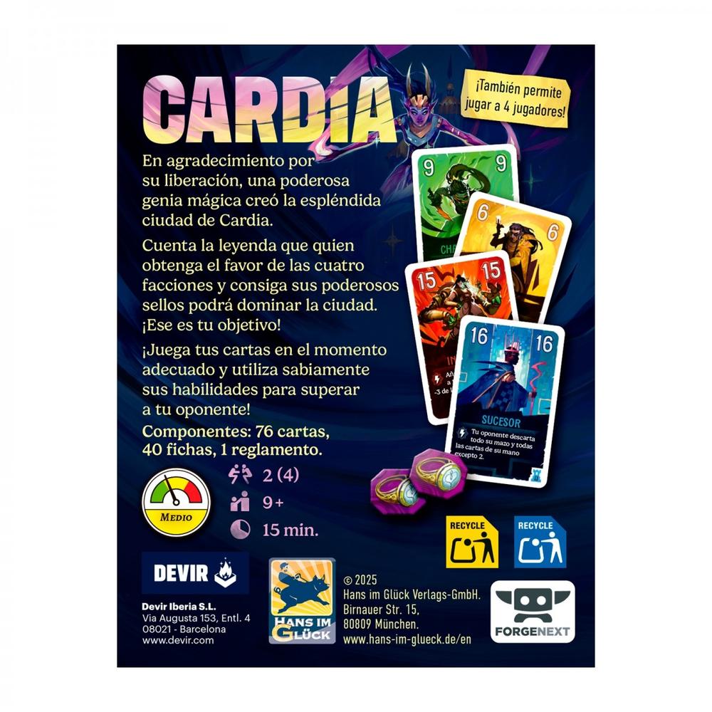 Juego mesa duelo por cardia