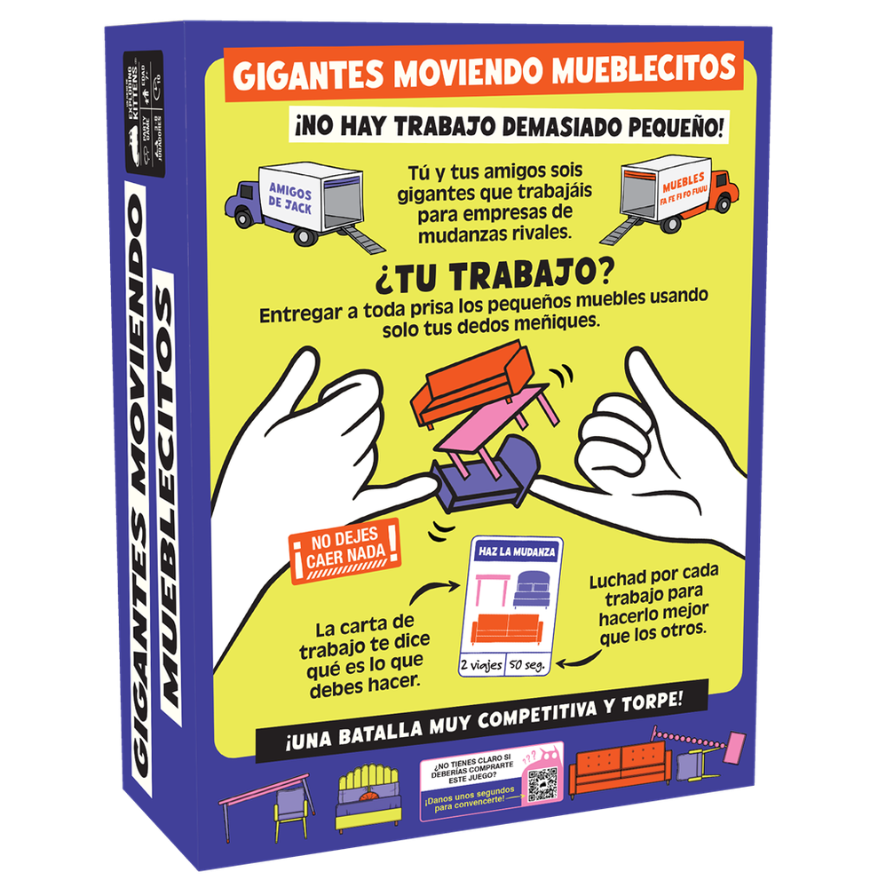 Juego mesa gigantes moviendo mueblecitos