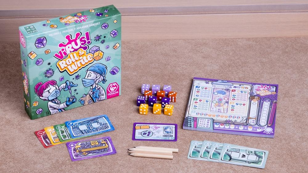 Juego mesa virus! roll & write