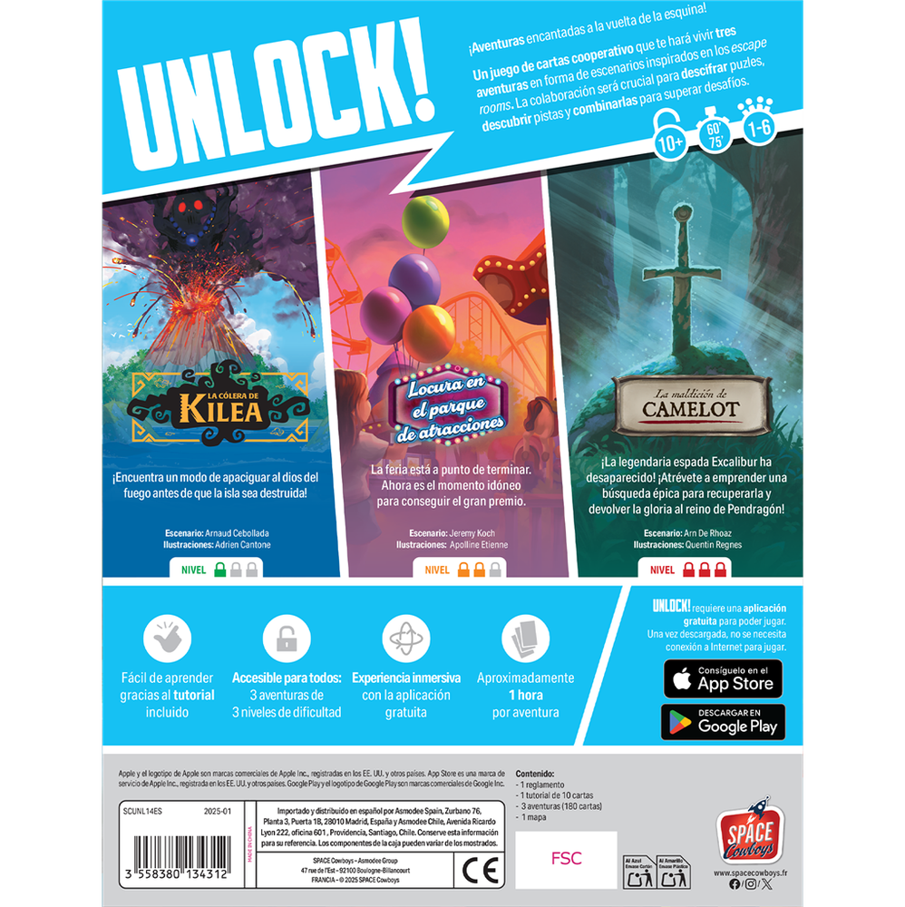 Juego mesa unclock! enchanted adventures
