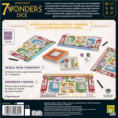 Juego mesa 7 wonders dice