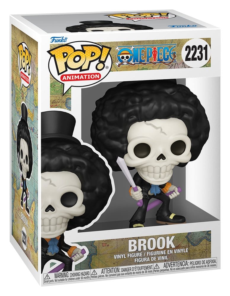 Funko Pop! Brook #2231 | One Piece | POP! Animation Refresh | Figura Vinilo