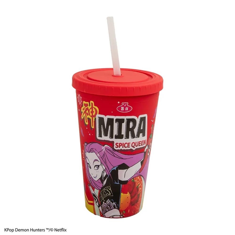 Mira Reina de las Especias Tumbler | Vaso Reutilizable Kpop Demon Hunters | Con Tapa y Pajita | Cinereplicas
