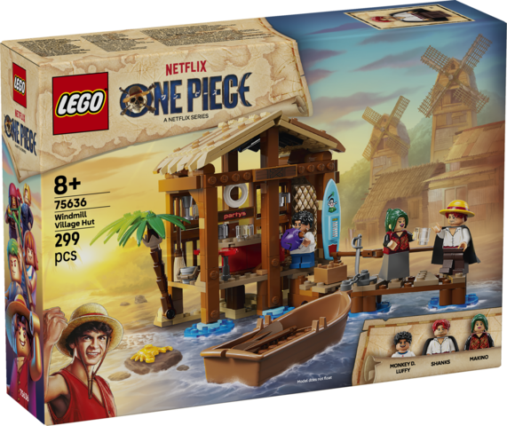 LEGO One Piece Netflix | Cabaña del Pueblo Molino (75636) | 299 Piezas | +8 Años