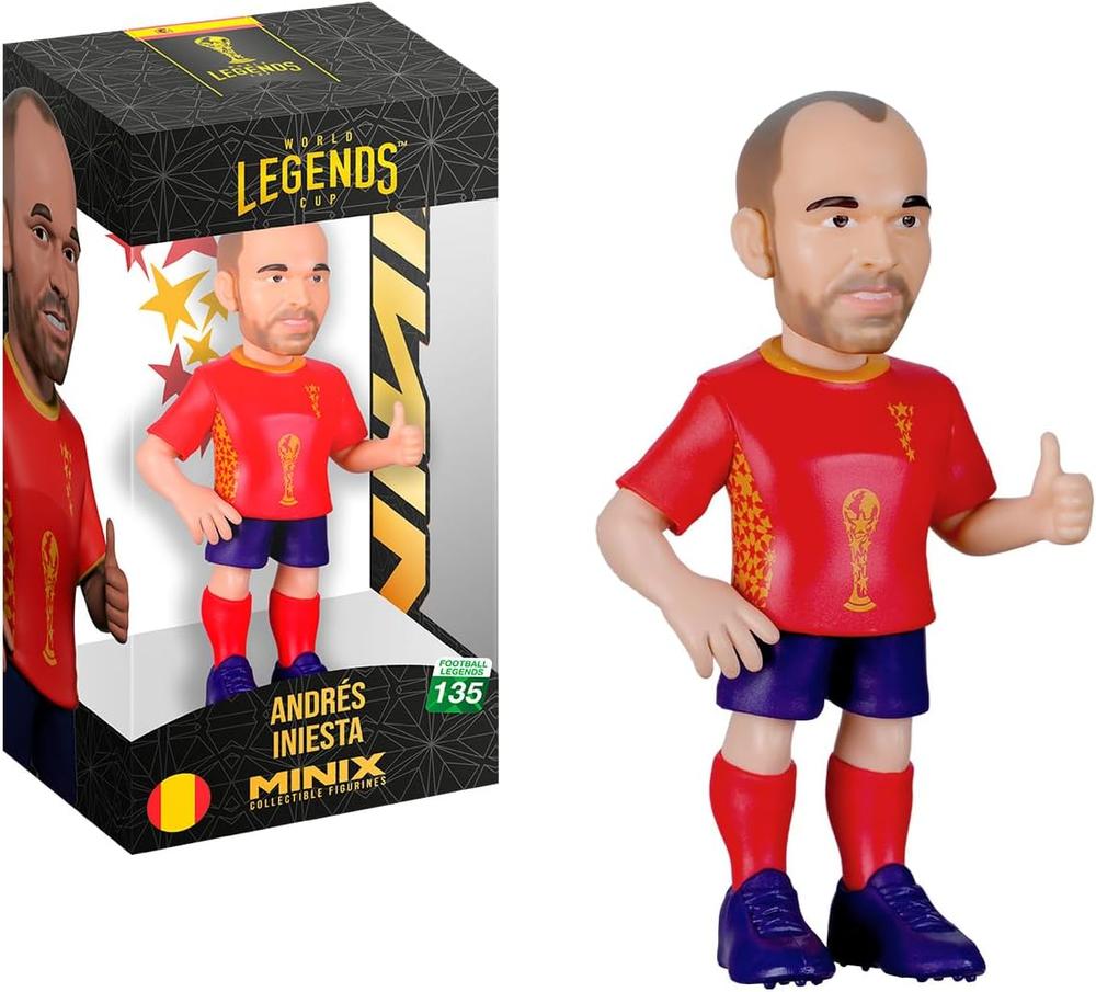 Figura Minix Iniesta Selección España | Coleccionista Fútbol | 12cm