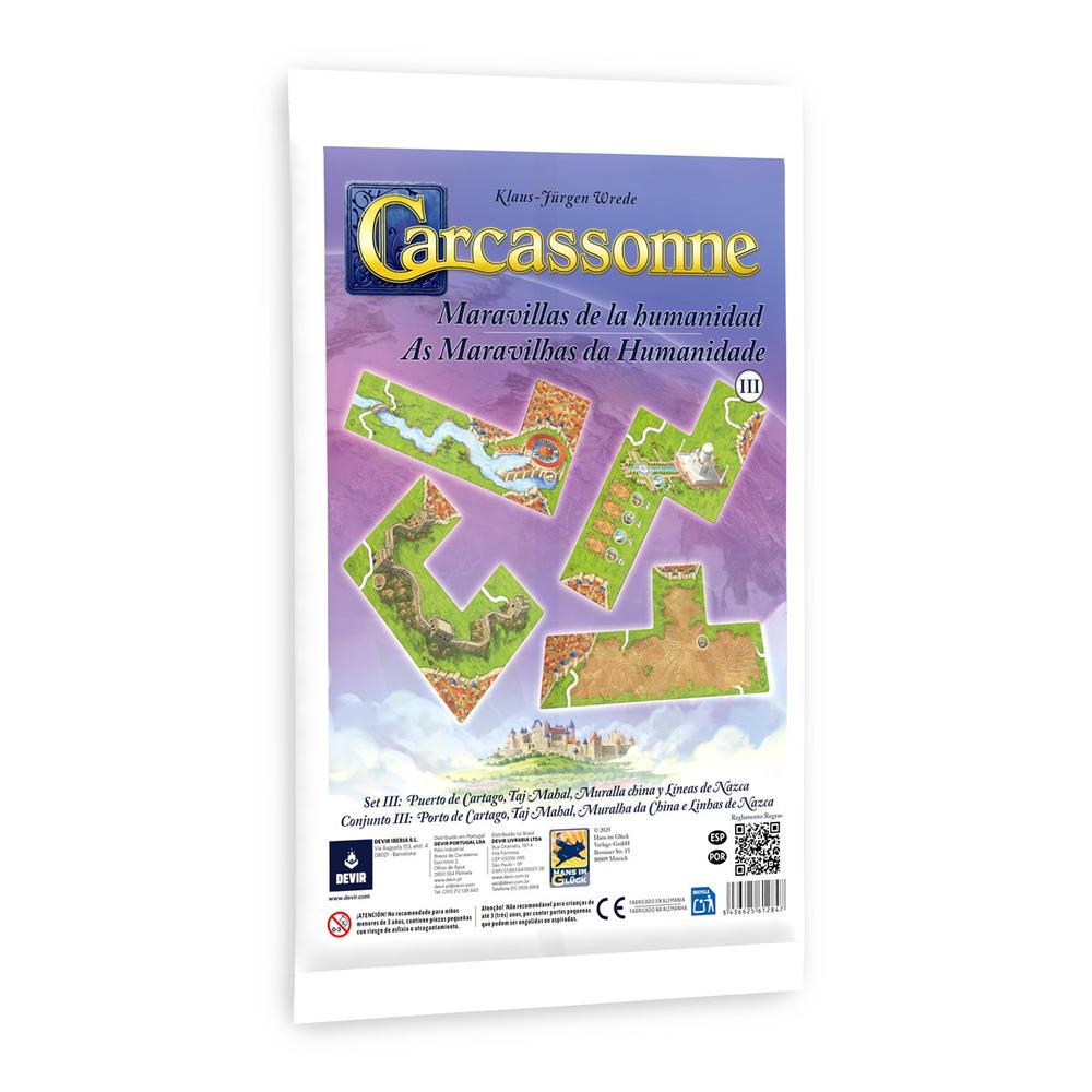 Carcassonne: Maravillas de la Humanidad 3 | Expansión | Juego de Mesa | Devir