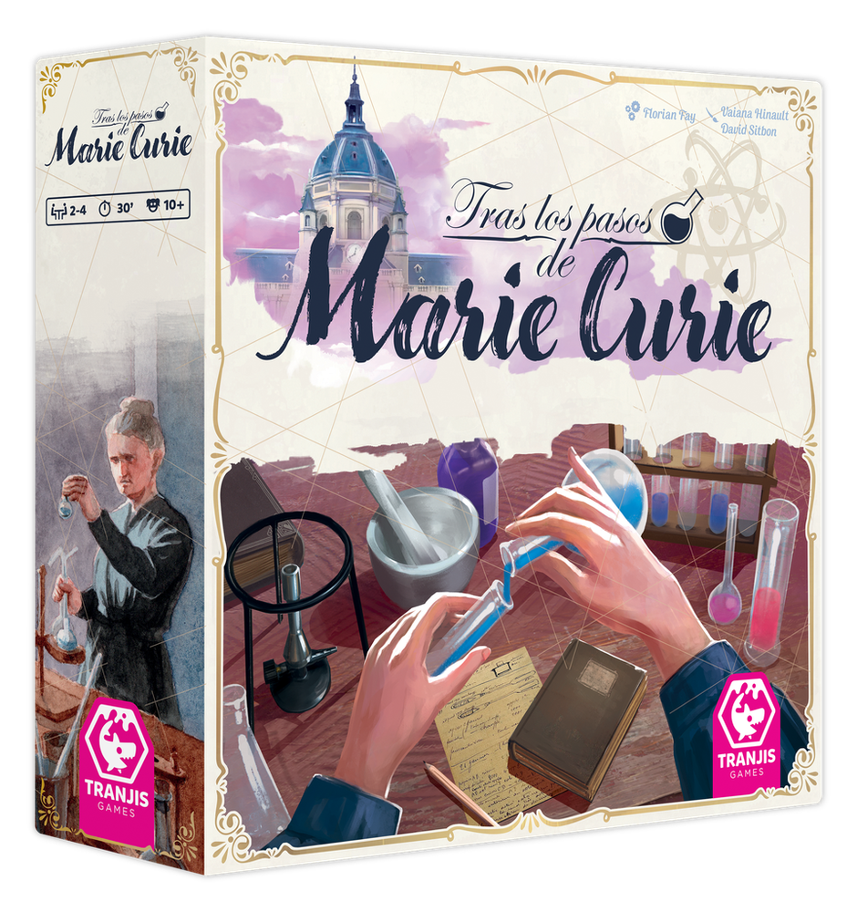 Tras los Pasos de Marie Curie | Juego de Mesa Educativo Científico | 2-4 Jugadores | Tranjis Games