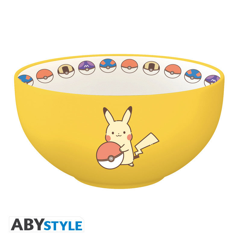 Pikachu Electric Type Bowl | Bol Cerámica Pokémon 600 ml | Apto Lavavajillas y Microondas | Abystyle