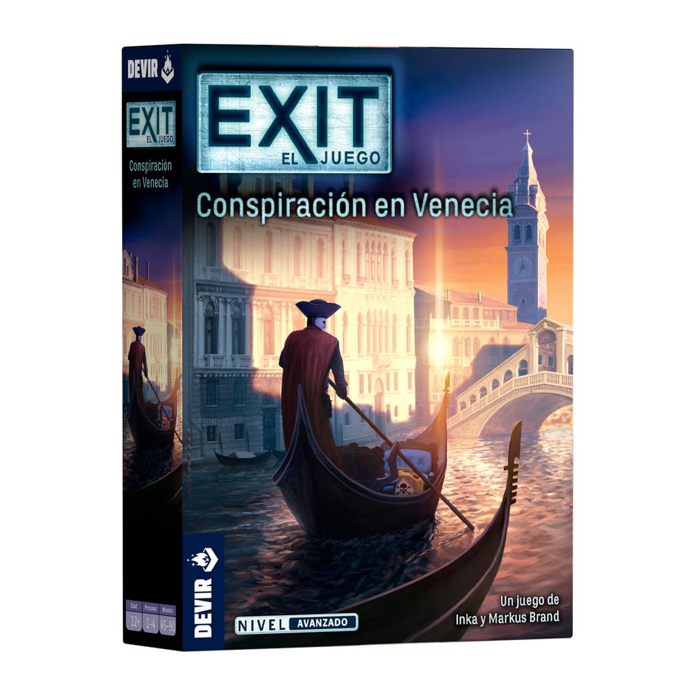 Exit: Conspiración en Venecia | Escape Room en Casa | Nivel Avanzado | 1-4 Jugadores | Devir
