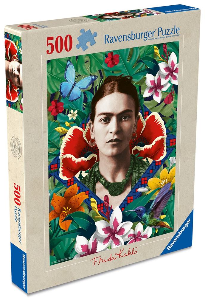 Puzzle Frida Kahlo Blooming Fantasy | Rompecabezas 500 Piezas | Arte Floral | Ravensburger