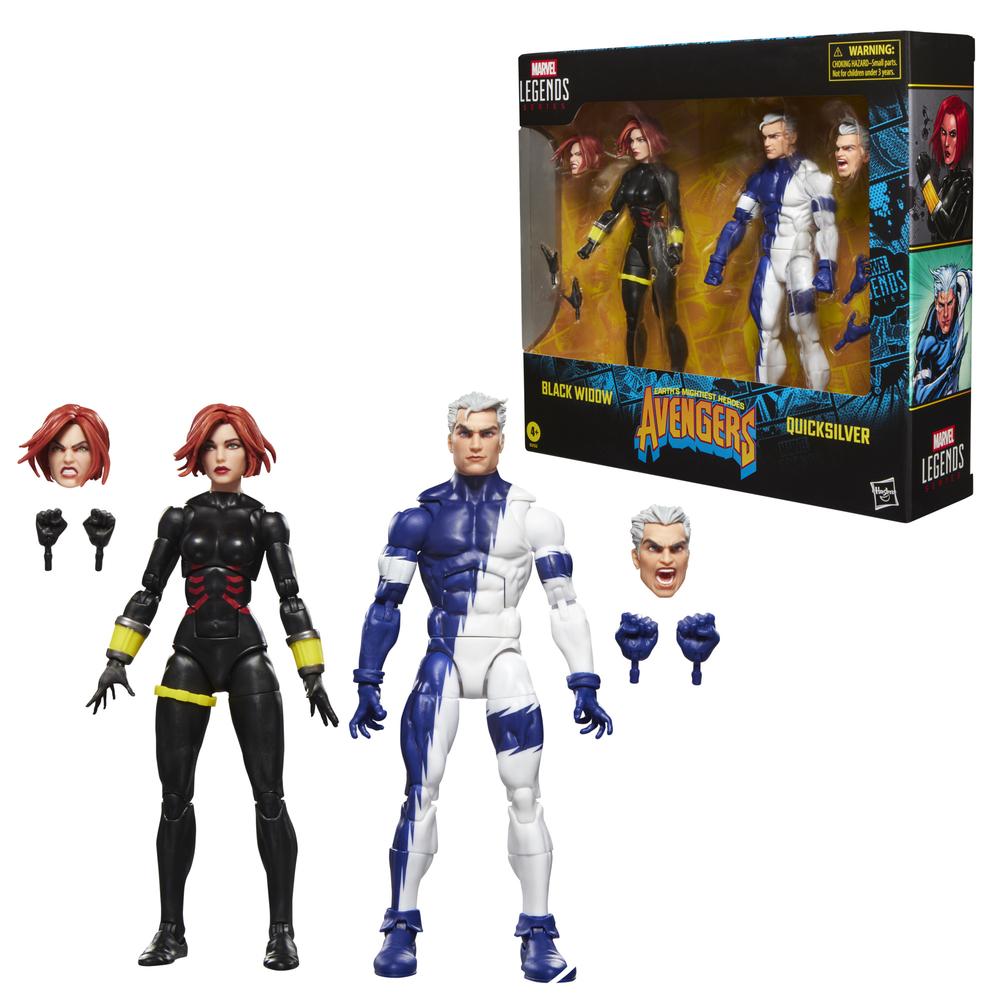 Pack 2 Figuras Hasbro Marvel Legends Avengers Black Widow & Quicksilver | The Crossing | 15cm