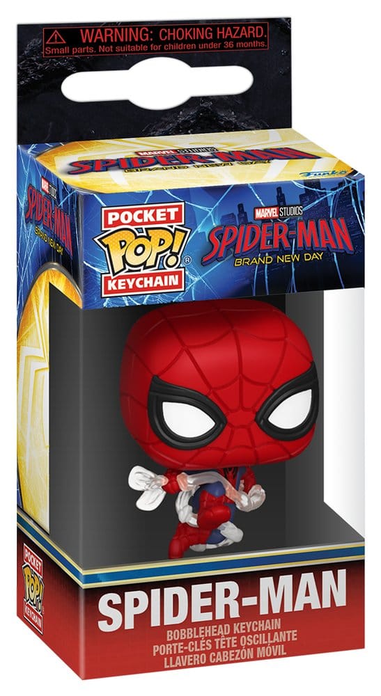 Funko Pop! Keychain Spider-Man Brand New Day Metallic | Marvel | Llavero Vinilo