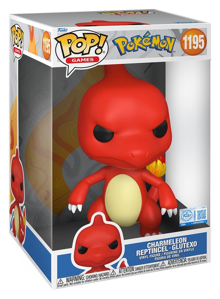 Funko Pop! Jumbo Charmeleon #1195 | Pokémon | Figura Vinilo Coleccionista