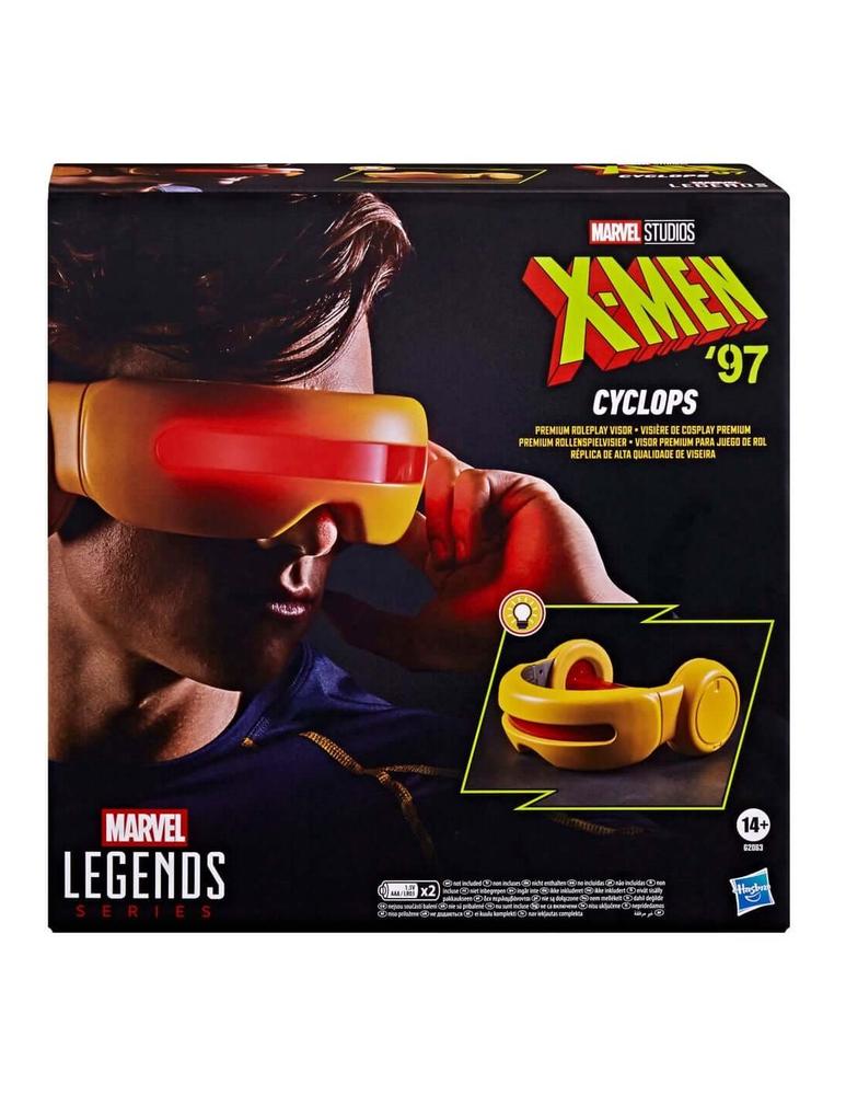 Cyclops Ruby Quartz Visor | Réplica 1:1 Marvel Legends X-Men '97 | Efectos LED | Cosplay y Colección | Hasbro