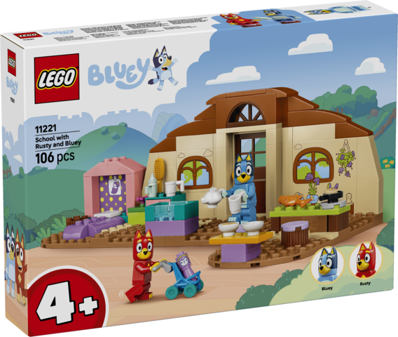 LEGO Bluey | Escuela con Rusty y Bluey (11221) | 228 Piezas | +4 Años