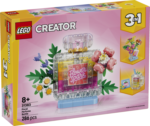 LEGO Creator 3 en 1 | Frasco Decorativo de Perfume Floral (31383) | 301 Piezas | +8 Años