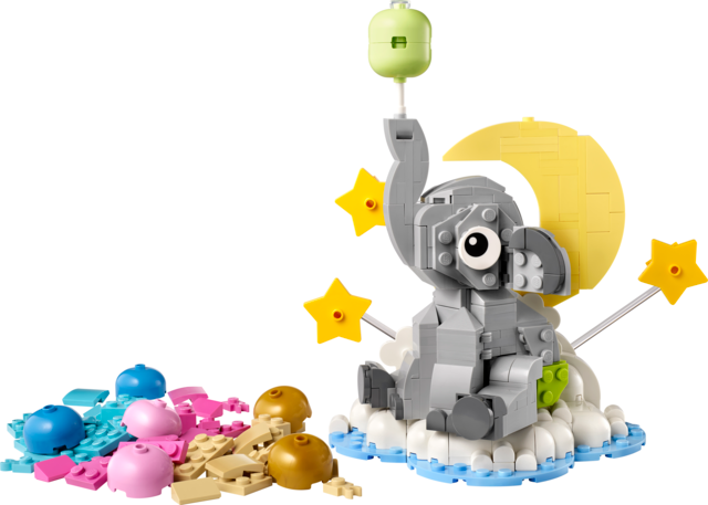 Lego beb elefante en el cielo