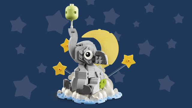 Lego beb elefante en el cielo