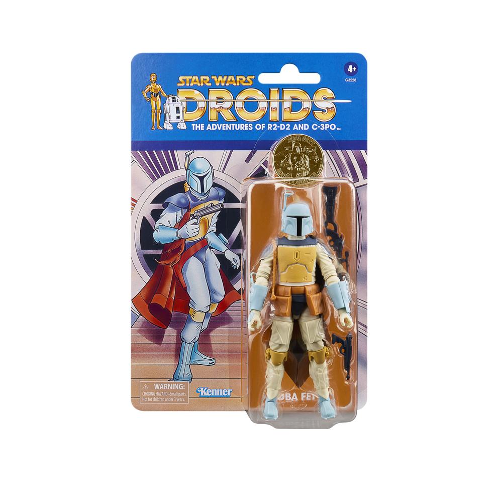 Figura Hasbro Star Wars Droids Boba Fett | The Adventures of R2-D2 and C-3PO | Vintage Blister