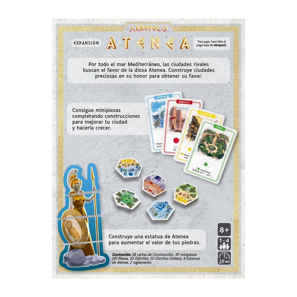 Juego mesa akropolis expansin atenea