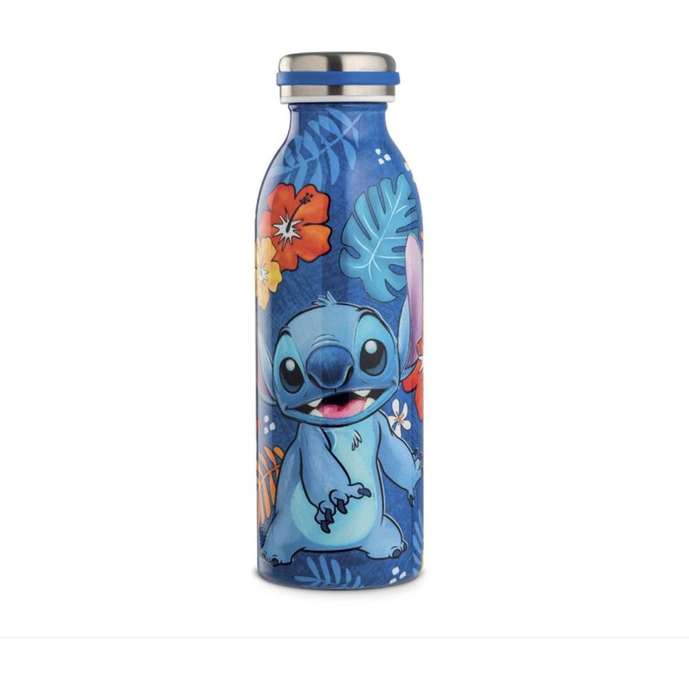 Botella de Agua Enesco Disney Stitch Azul | 500ml | Tapa Metálica
