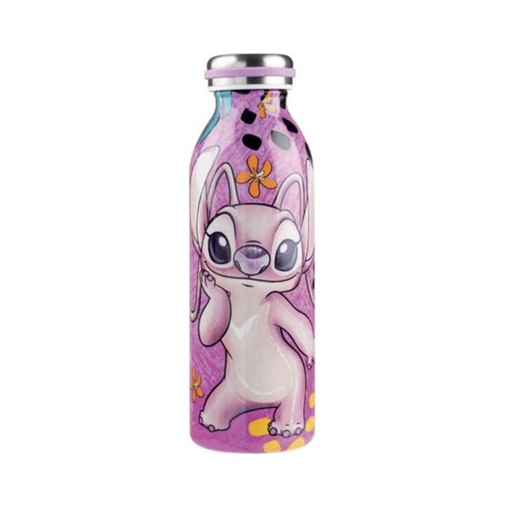Botella de Agua Enesco Disney Angel Rosa | 500ml | Tapa Metálica