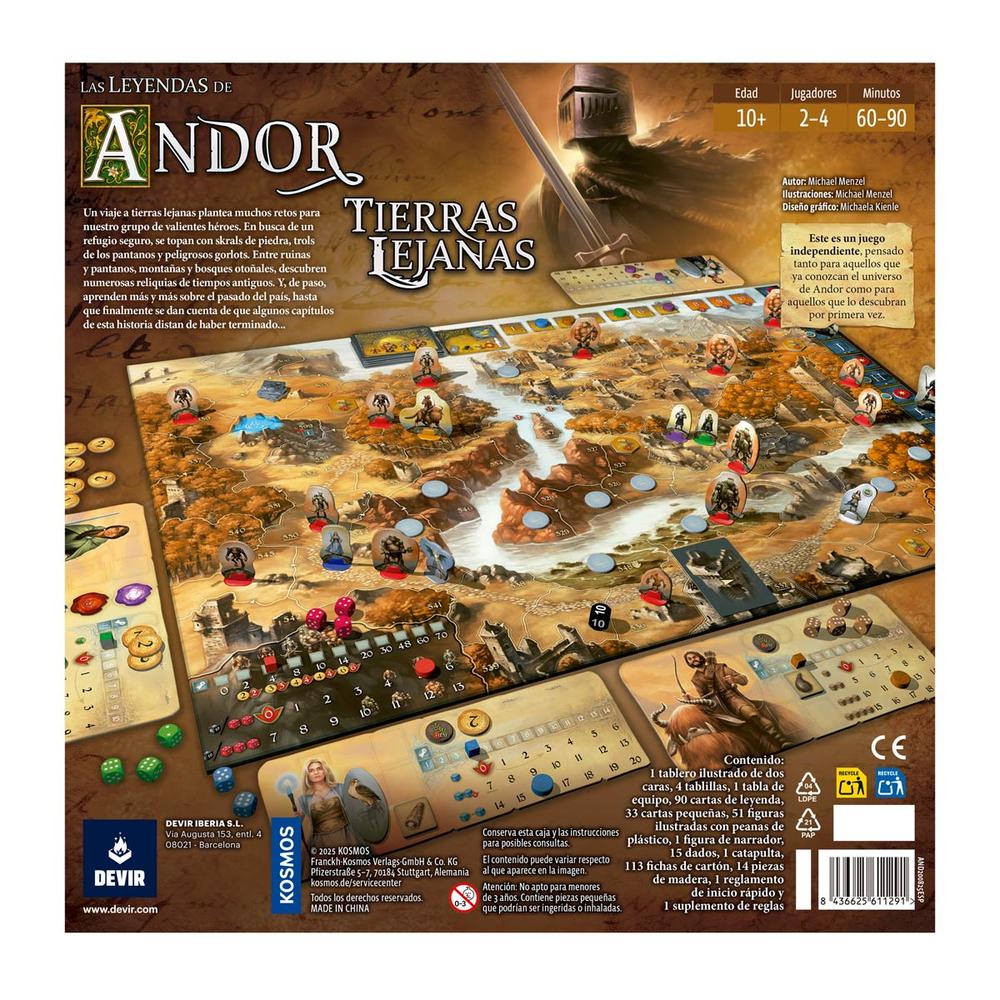 Las Leyendas de Andor: Tierras Lejanas | Juego de Mesa Cooperativo | 2-4 Jugadores | KOSMOS