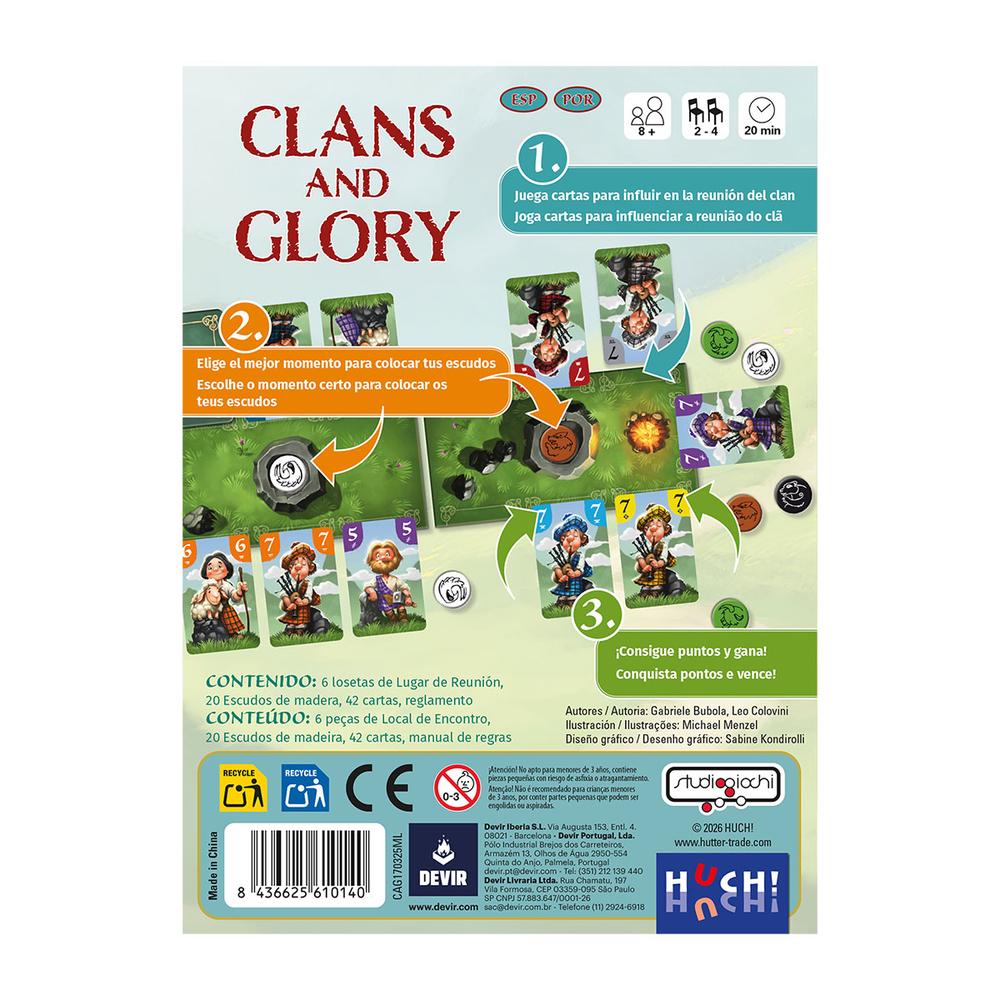Juego cartas clans and glory
