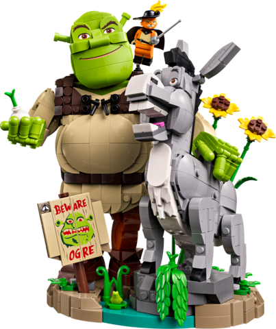 Lego shrek asno y gato