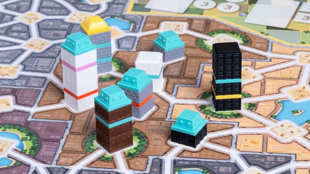 Tower Up | Juego de Mesa de Estrategia Urbana | 2-4 Jugadores | +8 Años | Tranjis Games