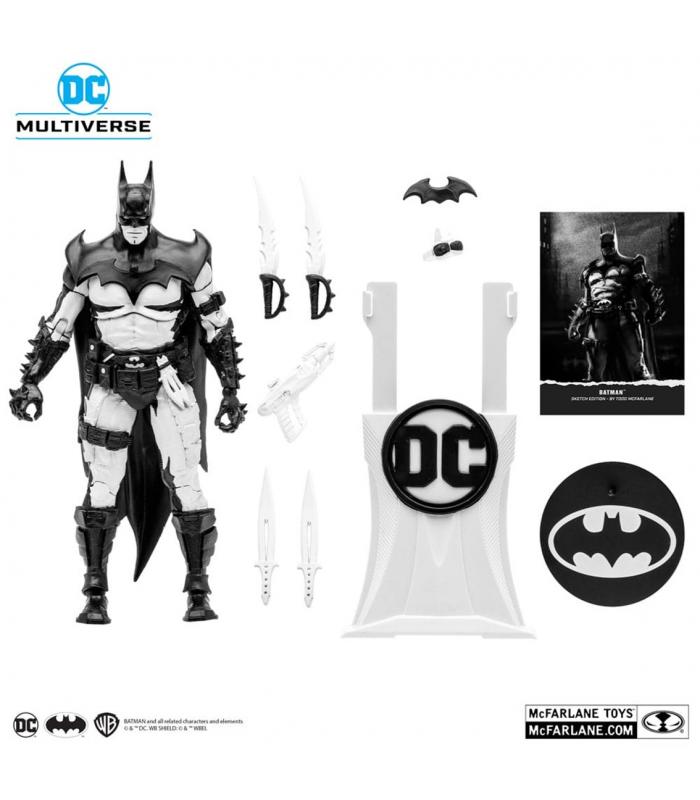 Batman by Todd McFarlane Line Art Gold Label NYCC | Figura DC Multiverse 7 pulgadas | McFarlane Toys