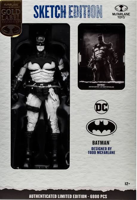 Batman by Todd McFarlane Line Art Gold Label NYCC | Figura DC Multiverse 7 pulgadas | McFarlane Toys