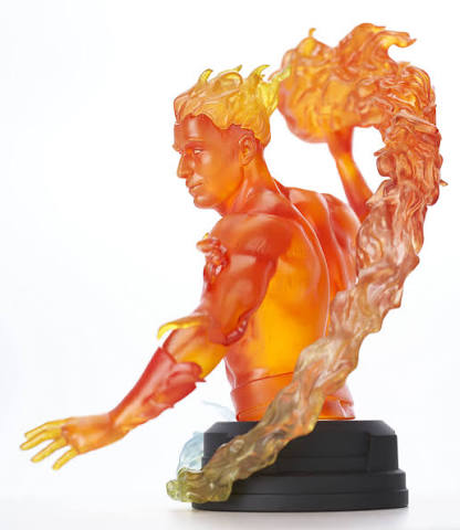 Antorcha Humana | Mini Busto Diamond Select Toys Marvel Comics | Resina 40cm Edición Limitada