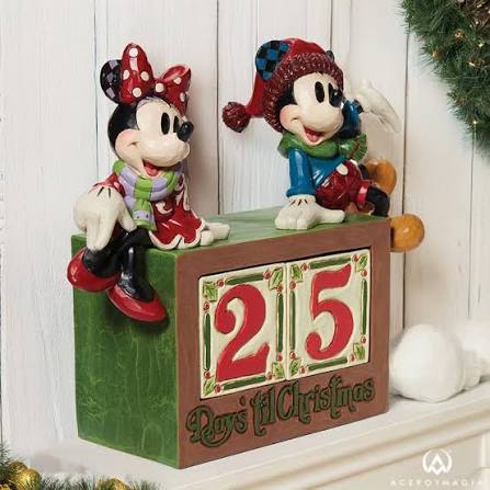 Mickey y Minnie Calendario | Figura Decorativa Disney 18 cm | Enesco