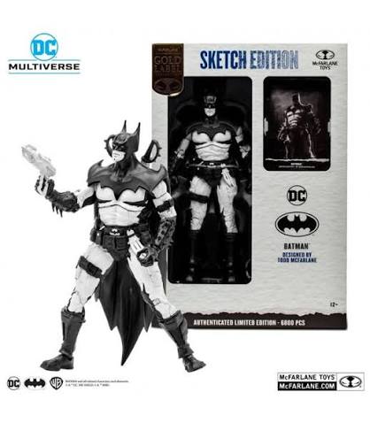 Batman by Todd McFarlane Line Art Gold Label NYCC | Figura DC Multiverse 7 pulgadas | McFarlane Toys