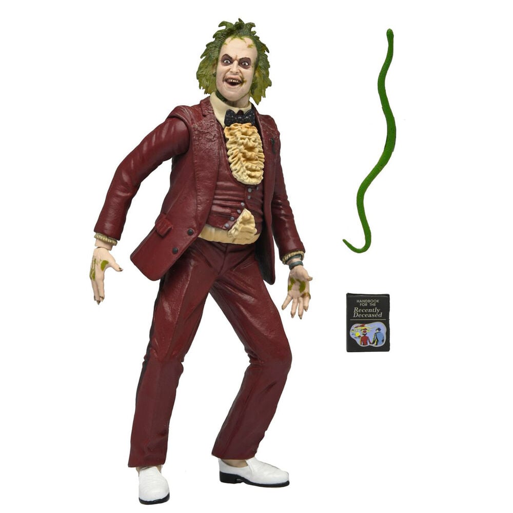 Beetlejuice red tuxedo scale action fig.
