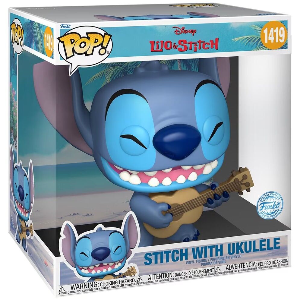 Funko pop jumbo stitch w ukelele