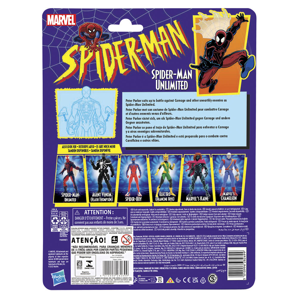Figura hasbro marvel comics spider - man unlimited