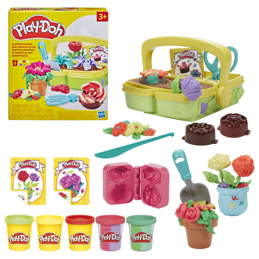 Juego hasbro play - doh blooming flowers